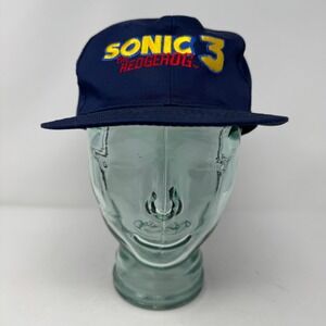 Vintage Sonic 3 The Hedgehog SEGA Baseball Cap Navy Blue Snapback